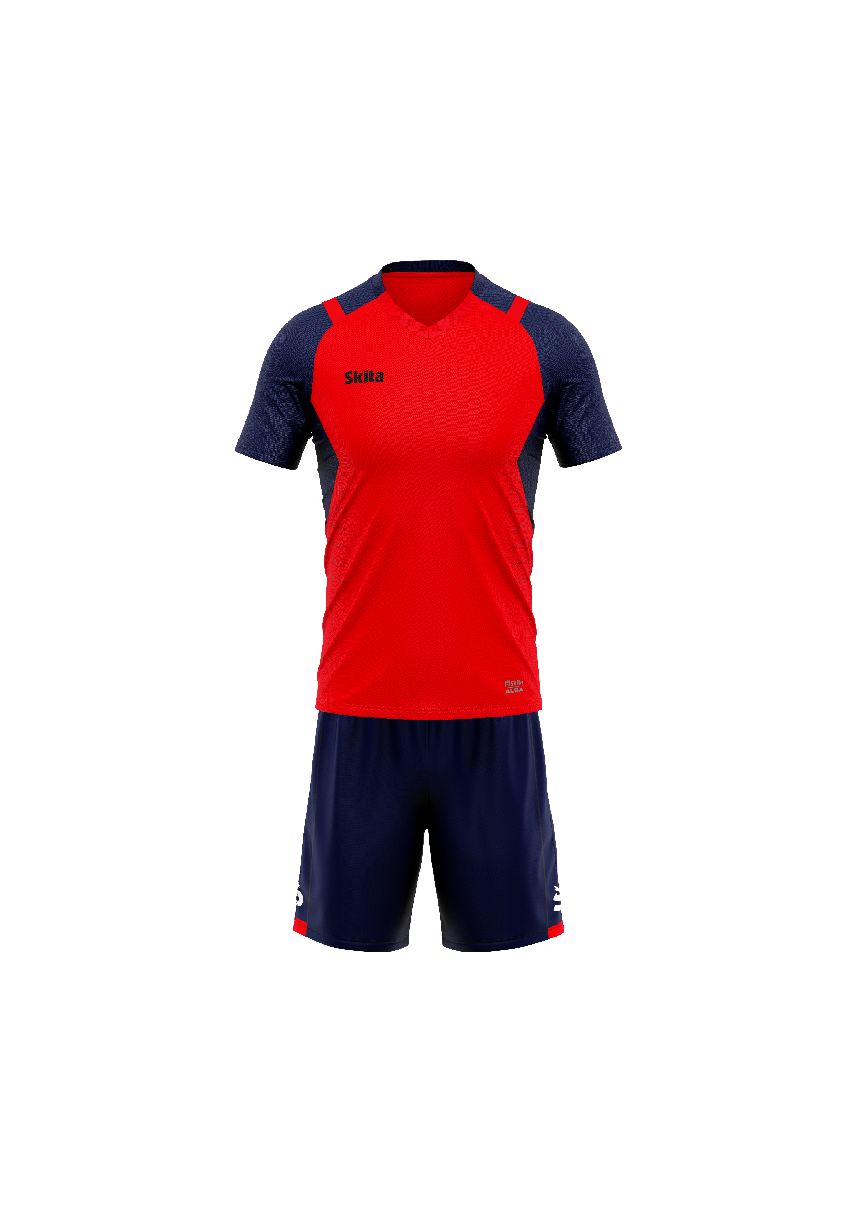 Maillot short ALBA  rouge/bleu nuit